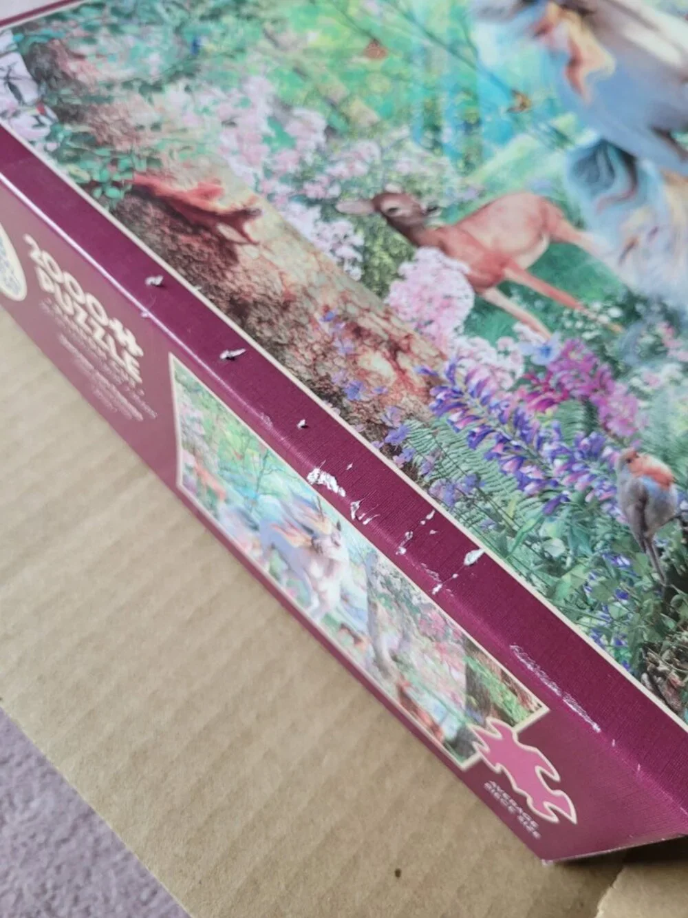 Cobble Hill 2000 Piece Random Cut Puzzle Unicorn and Friends By David Penfound